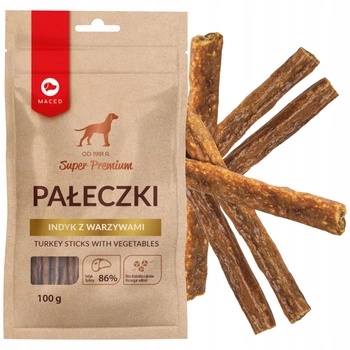 MACED Pałeczki Indyk z Warzywami naturalny smakołyk przysmak dla psa 100g