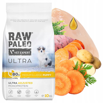 RAW PALEO ULTRA PUPPY Medium&Large Indyk karma sucha dla szczeniąt 2 kg