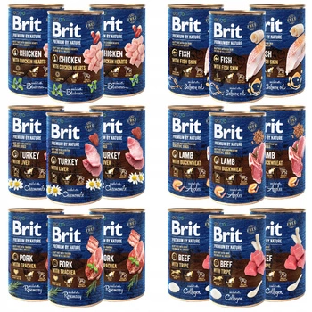 Brit By Nature 18 x 400g Mix mokra karma dla psa