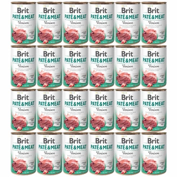 BRIT Pate & Meat mokra karma dla psa Dziczyzna 24 x 400g