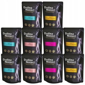 DOLINA NOTECI Premium Filet karma mokra dla kota mix smaków 10 x 85g