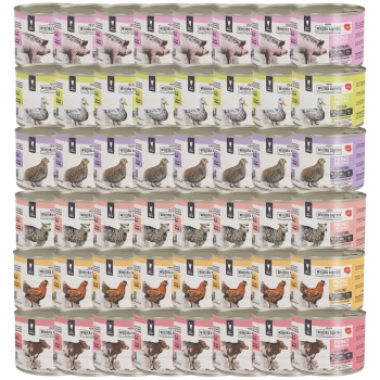 WIEJSKA ZAGRODA MONO Karma kota MIX Smaków 48 x 200g