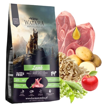 WATAHA Małe rasy sucha karma dla psa Jagnięcina z Ryżem 500g