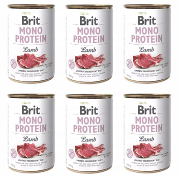 BRIT MONO Protein Karma mokra dla psa Jagnięcina 6 x 400g