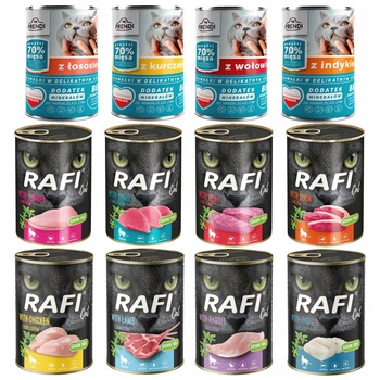RAFI CAT FRENDI Karma mokra dla kota mix smaków 12 x 400g pełnowartościowa