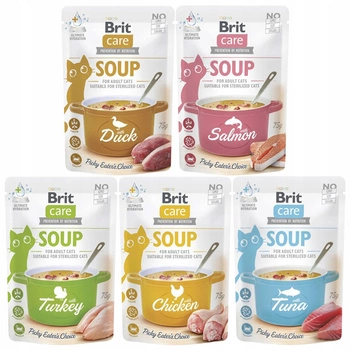 Brit Care Soup 5 x 75g mix mokra karma dla kota