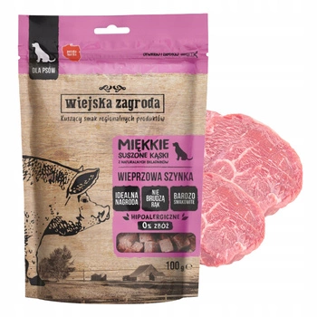 WIEJSKA ZAGRODA zdrowy przysmak dla psa Wieprzowa Szynka 100g Bezzbożowy
