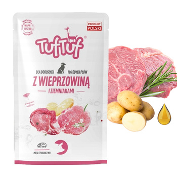 TUF TUF Karma mokra dla psa saszetka Wieprzowina ziemniak 300g BULT