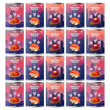 Gaczoo Miejska Miska bezzbożowa karma mokra dla kota mix smaków 20 x 400g