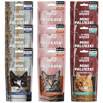 PAN MIĘSKO Naturalny Smakołyk przysmak dla kota Mix smaków 9 x 50g
