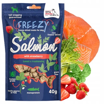 Syta Micha Freezy przysmak dla psa Łosoś truskawka bazylia 40g