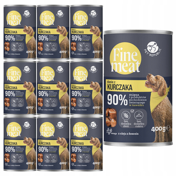 PET REPUBLIC FINE MEAT karma mokra psa kawałki w sosie Kurczak 10 x 400g Bezzbożowa