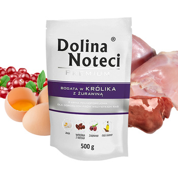 DOLINA NOTECI Premium Karma mokra dla psa Królik 500g Bezzbożowa