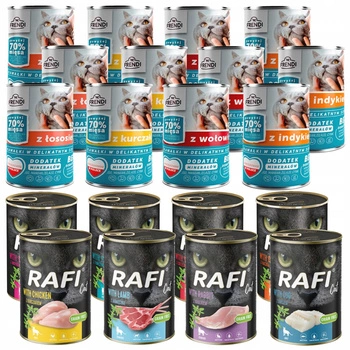 RAFI CAT FRENDI Karma mokra dla kota mix smaków 20 x 400g pełnowartościowa
