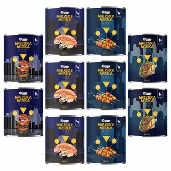 Gaczoo Miejska Miska bezzbożowa karma mokra dla psa mix smaków 10 x 800g