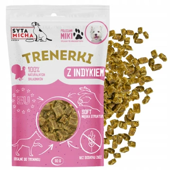 Syta Micha trenerki dla psa indyk 80g naturalny przysmak