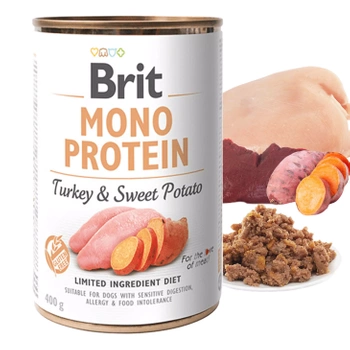 BRIT MONO PROTEIN mokra Karma dla psa Indyk Batat 400g 