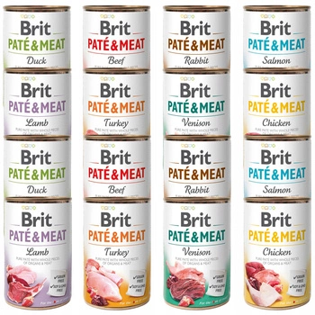 BRIT Pate & Meat mokra karma dla psa 16 x 400g bezzbożowa