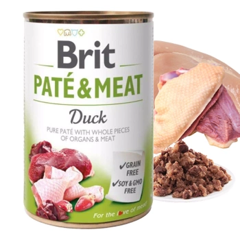 BRIT PATE & MEAT Karma mokra dla psa Kaczka 400g