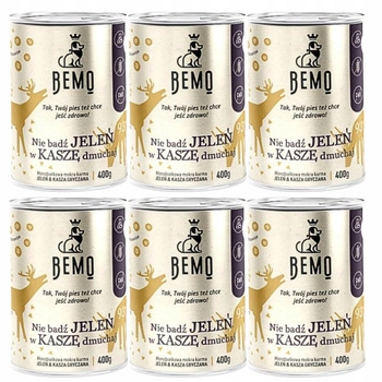 BEMO karma mokra dla psa NIE BĄDŹ JELEŃ W KASZĘ DMUCHAJ 6 x 400g Mono