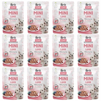 Brit Care Mini Puppy 12 x 85g Lamb mokra karma dla szczeniąt 